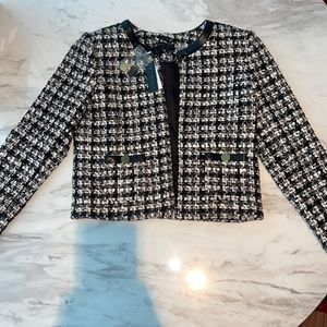 Alice + Olivia Classics tweed bomber jacket
